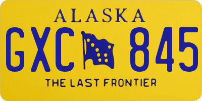 AK license plate GXC845