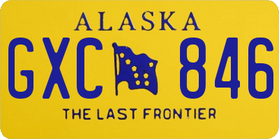 AK license plate GXC846