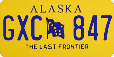 AK license plate GXC847