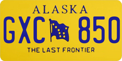 AK license plate GXC850