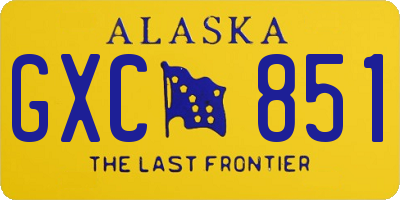 AK license plate GXC851