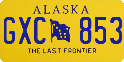 AK license plate GXC853