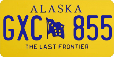 AK license plate GXC855