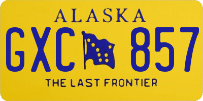 AK license plate GXC857