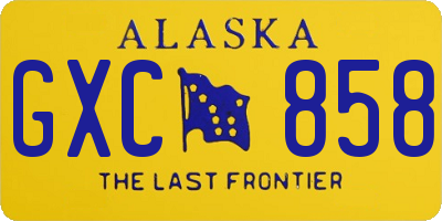 AK license plate GXC858