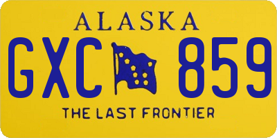 AK license plate GXC859