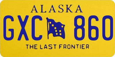 AK license plate GXC860