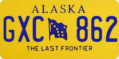 AK license plate GXC862