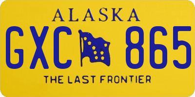 AK license plate GXC865