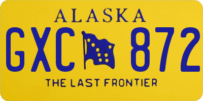 AK license plate GXC872