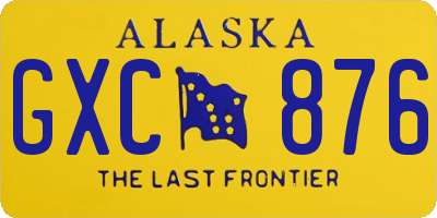 AK license plate GXC876