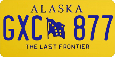 AK license plate GXC877