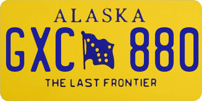 AK license plate GXC880