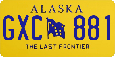 AK license plate GXC881