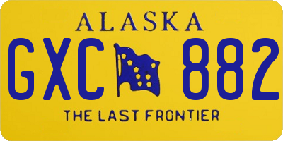 AK license plate GXC882