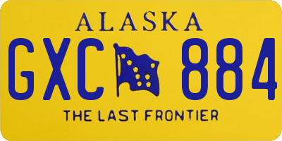 AK license plate GXC884