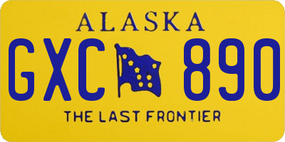 AK license plate GXC890