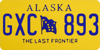 AK license plate GXC893