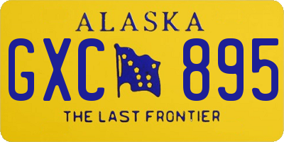 AK license plate GXC895