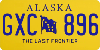 AK license plate GXC896