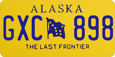 AK license plate GXC898