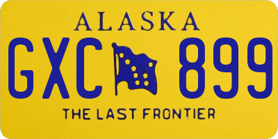 AK license plate GXC899