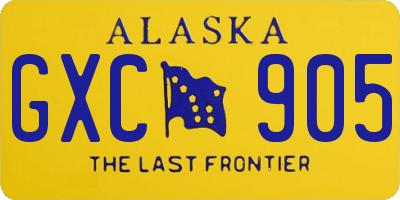 AK license plate GXC905