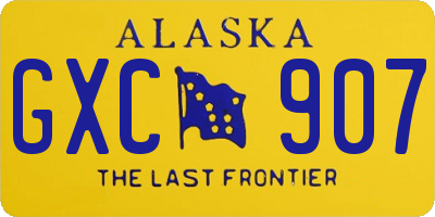 AK license plate GXC907