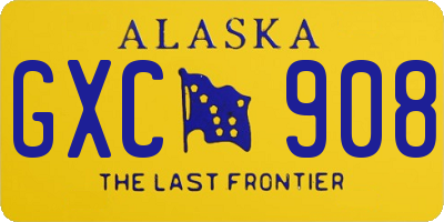 AK license plate GXC908