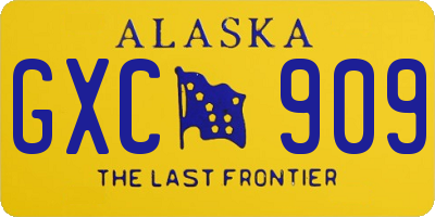 AK license plate GXC909