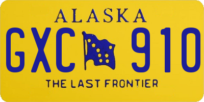 AK license plate GXC910