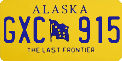 AK license plate GXC915