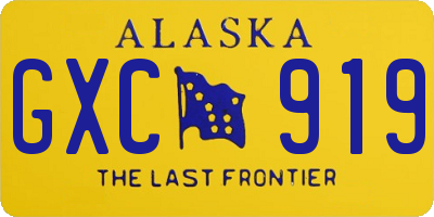 AK license plate GXC919