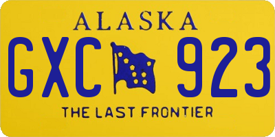 AK license plate GXC923