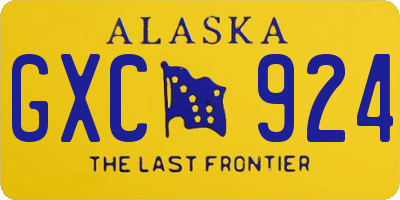 AK license plate GXC924
