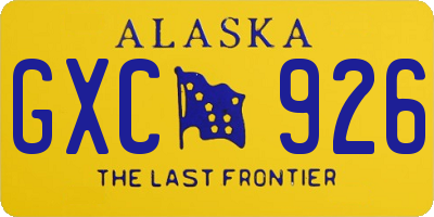 AK license plate GXC926