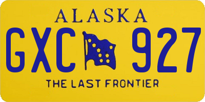 AK license plate GXC927