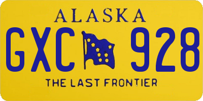 AK license plate GXC928