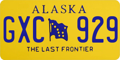 AK license plate GXC929