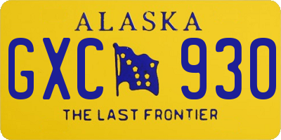 AK license plate GXC930