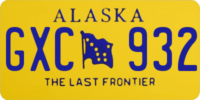 AK license plate GXC932