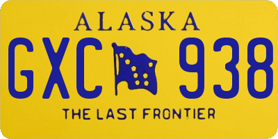 AK license plate GXC938