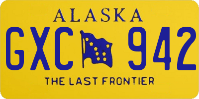 AK license plate GXC942