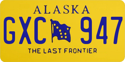 AK license plate GXC947