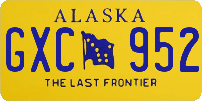 AK license plate GXC952