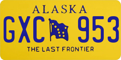 AK license plate GXC953