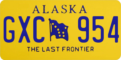 AK license plate GXC954