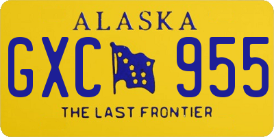 AK license plate GXC955