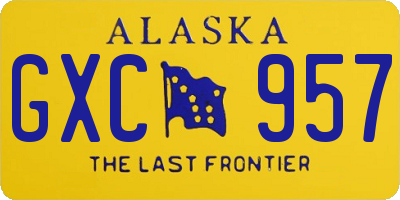 AK license plate GXC957