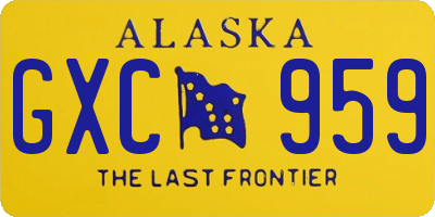 AK license plate GXC959